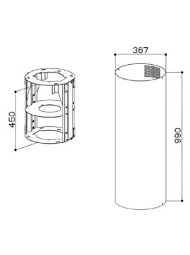 Kit prolunga installazione cappa a isola KIT01600 Elica