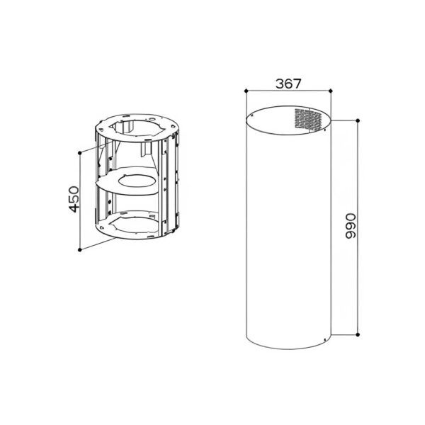 Kit prolunga installazione cappa a isola KIT01600 Elica