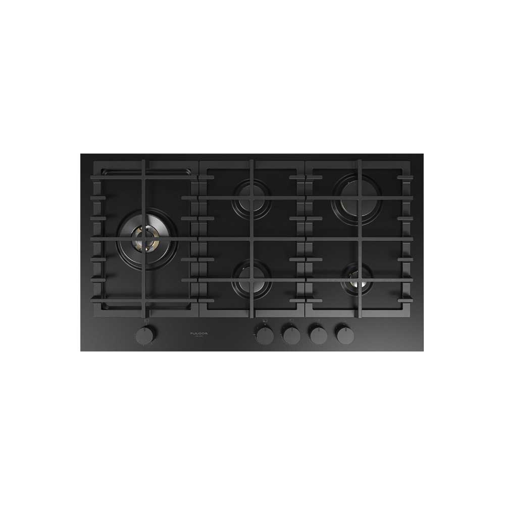 Piano cottura a gas 5 fuochi nero FUH 905 G DWK MBK Fulgor