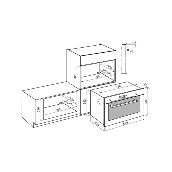 Scheda tecnica forno da incasso elettrico 7126047 Foster