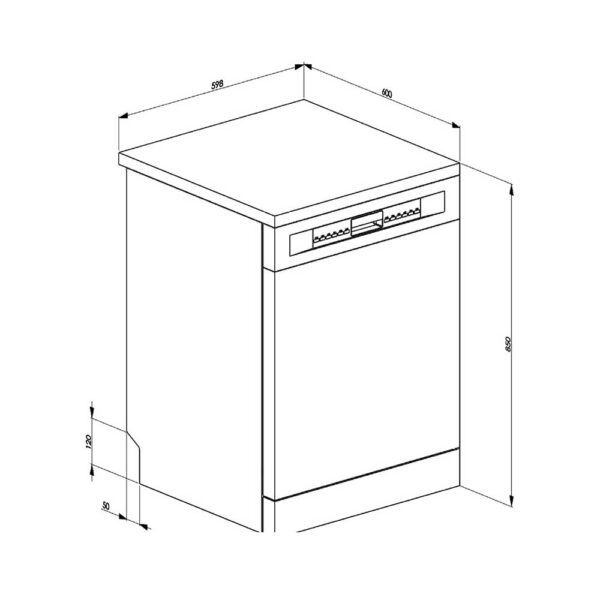 Scheda tecnica lavastoviglie libera installazione LVS292DN Smeg