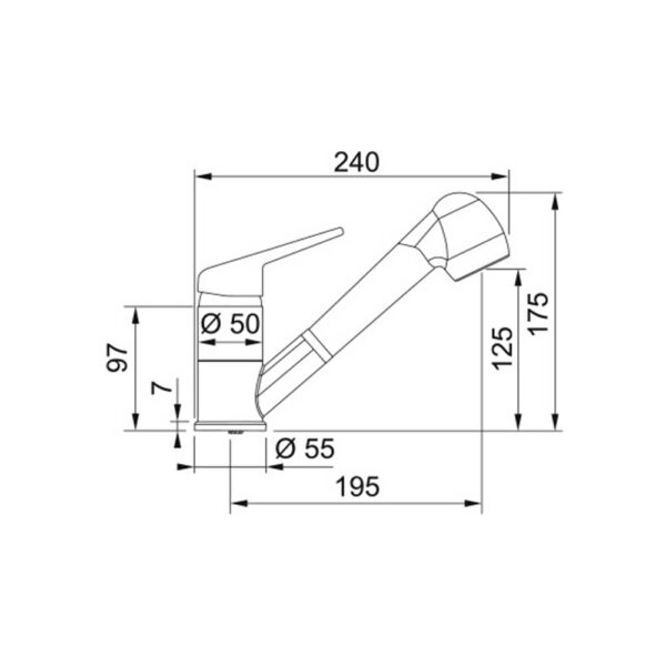 Scheda tecnica miscelatore con doccetta 115.0470.665 Franke