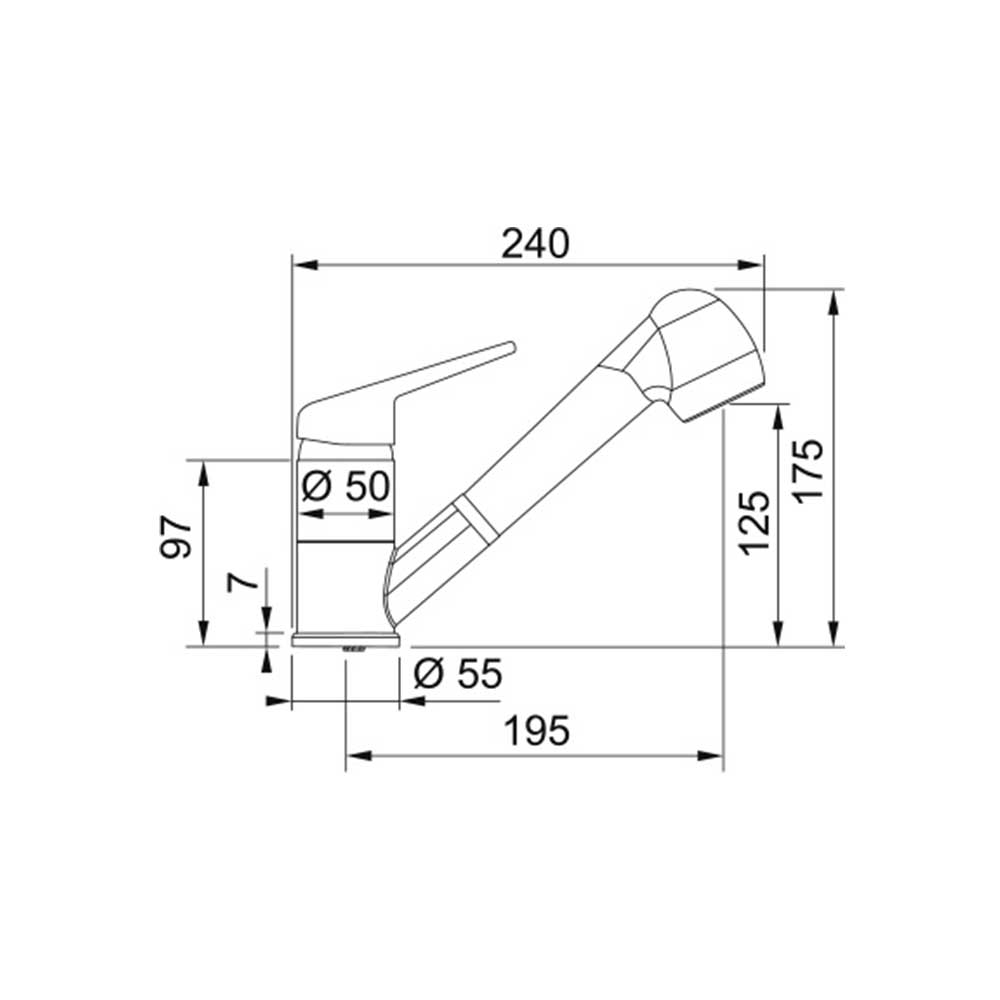 Scheda tecnica miscelatore con doccetta 115.0470.665 Franke