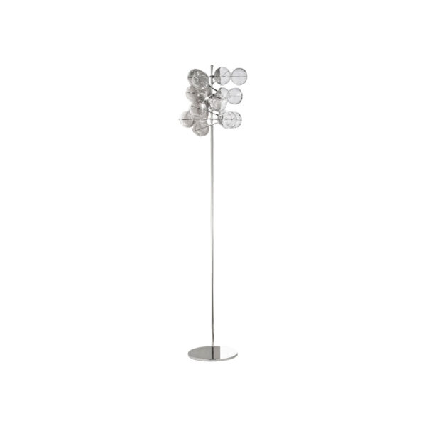 Lampada da terra vetro trasparente Atom 255.740.01 Metal Lux