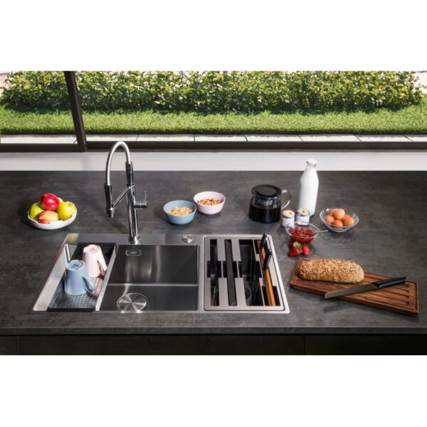 Lavello due vasche in acciaio inox con kit accessori 127.0538.259 Franke