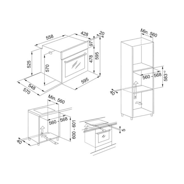 Scheda tecnica forno elettrico da incasso 116.0606.093 Franke