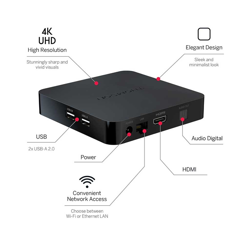 Streaming box con Google Assistant 240 240G 4K Thomson