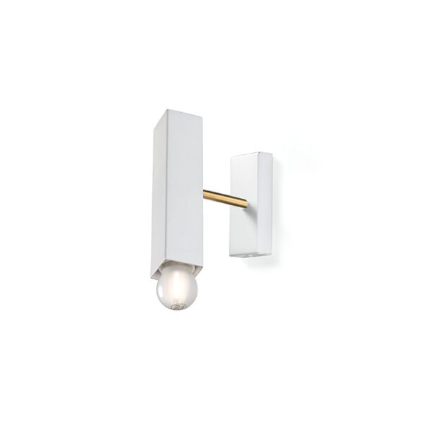 Lampada a parete bianca e dorata Raster 265 101 02 Metal Lux