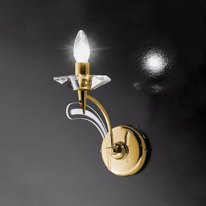 Lampada a parete dorata Icaro 198 101 Metal Lux
