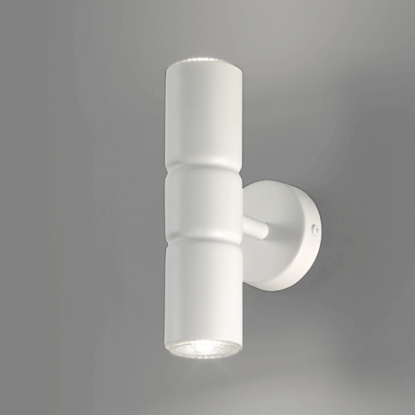 Lampada a parete in metallo verniciato bianco Turbo 268 102 02 Metal Lux