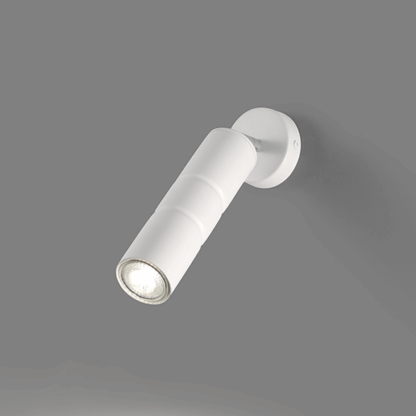 Lampada a parete in metallo verniciato bianco Turbo 268 301 02 Metal Lux