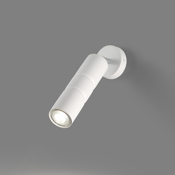 Lampada a parete in metallo verniciato bianco Turbo 268 301 02 Metal Lux
