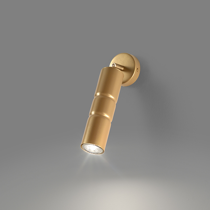 Lampada a parete in metallo verniciato oro Turbo 268 301 Metal Lux