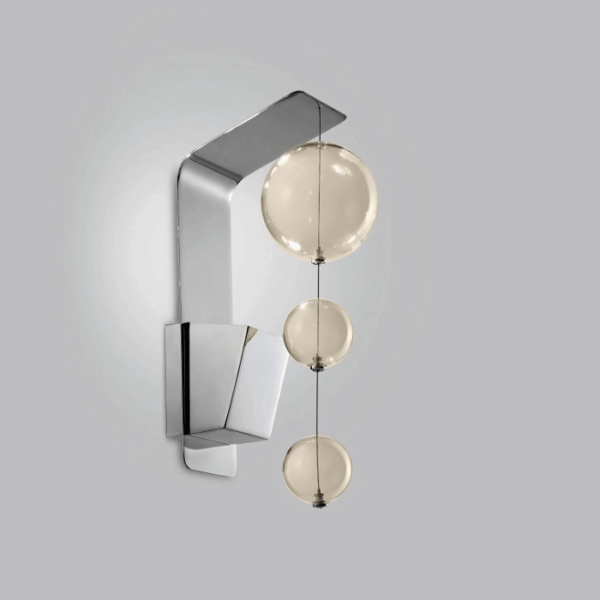 Lampada a parete in vetro colorato ambra Bolero 251 111 06 Metal Lux