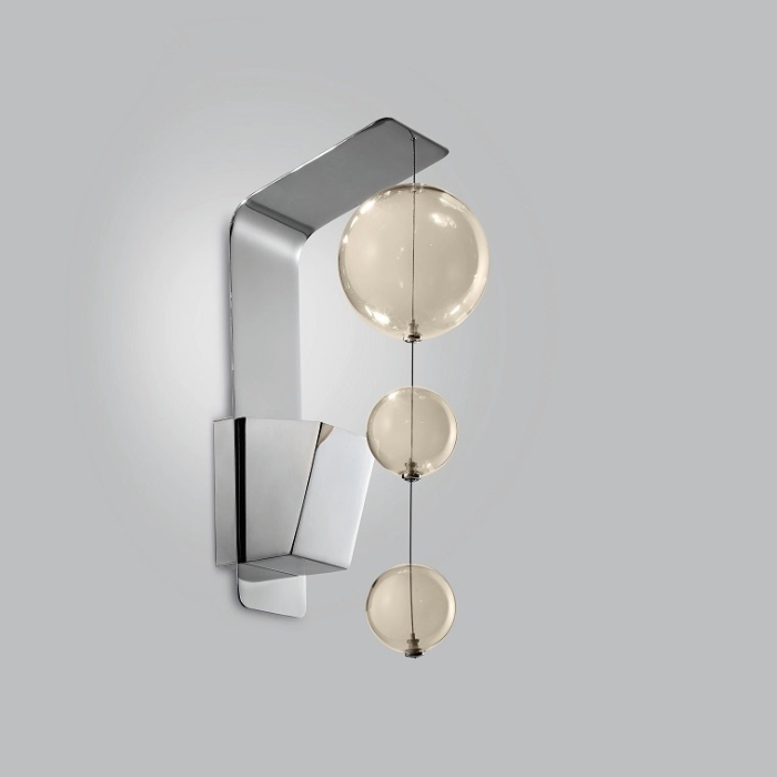 Lampada a parete in vetro colorato ambra Bolero 251 111 06 Metal Lux