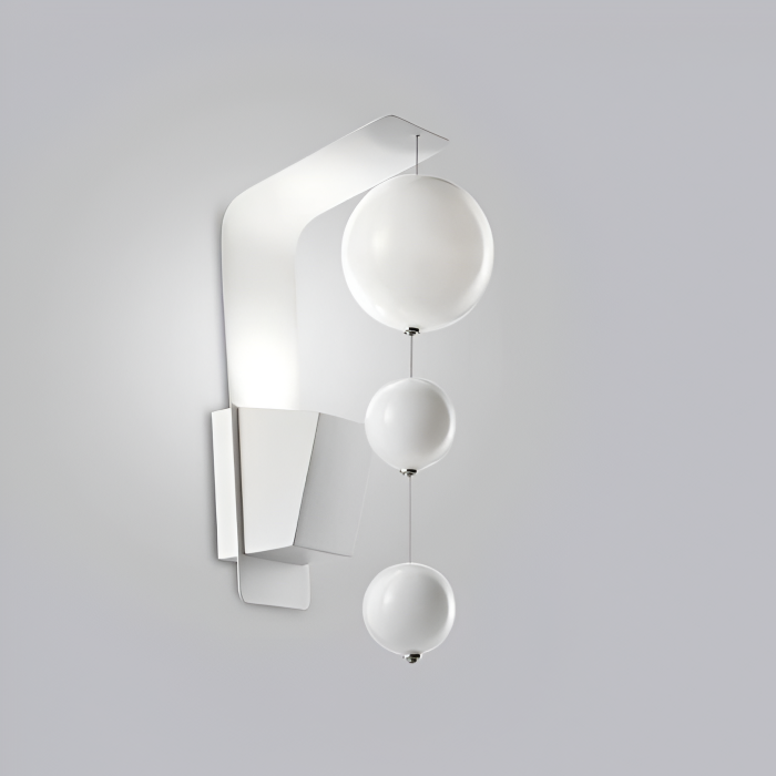 Lampada a parete in vetro colorato bianco Bolero 251 111 02 Metal Lux