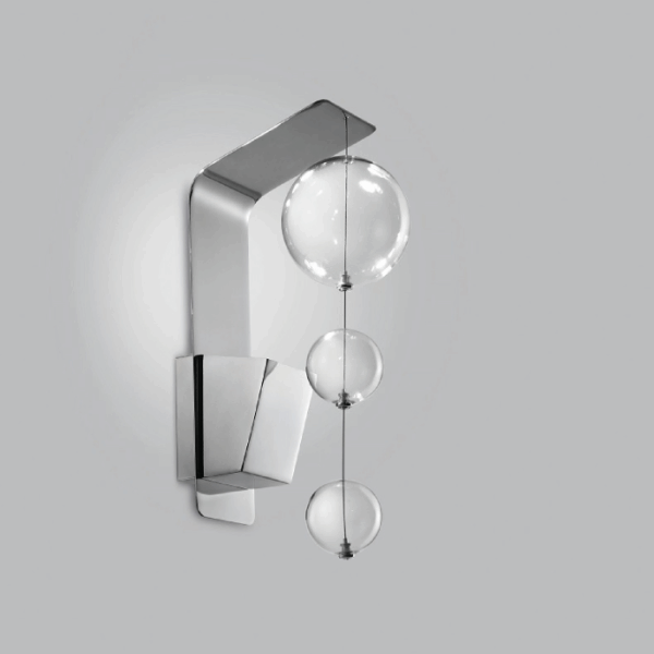 Lampada a parete in vetro trasparente Bolero 251 111 01 Metal Lux