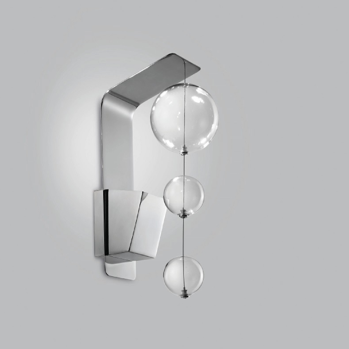 Lampada a parete in vetro trasparente Bolero 251 111 01 Metal Lux