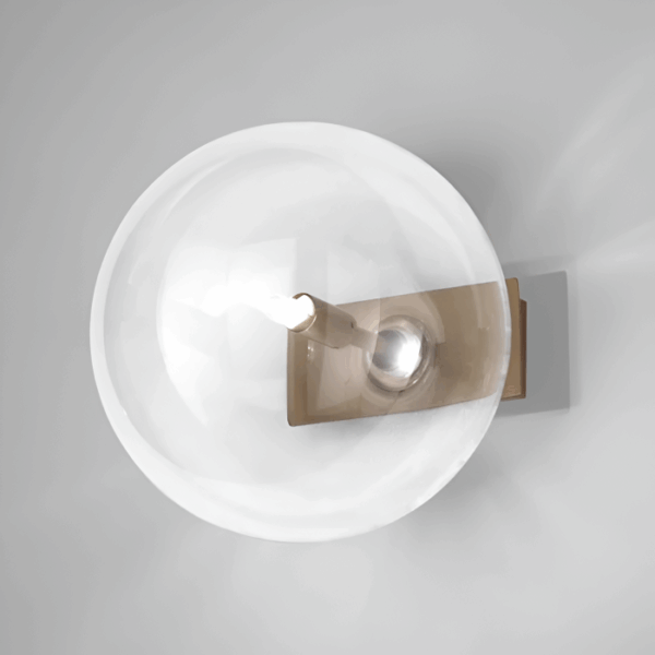 Lampada a parete in vetro trasparente Estro Metal Lux