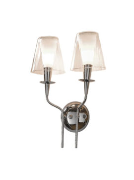 Lampada a parete in vetro trasparente Opera 180 102 Metal Lux