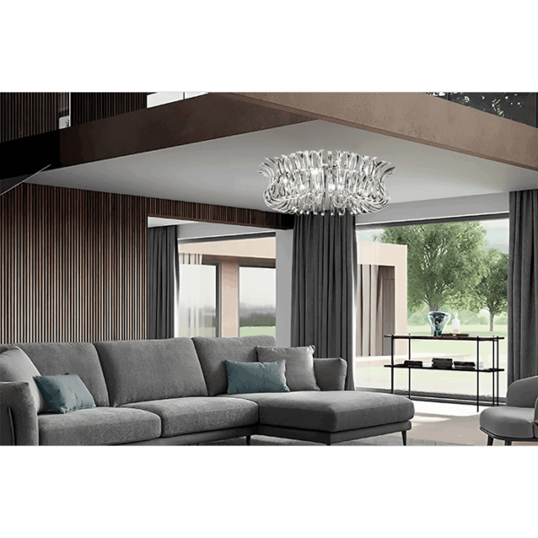 Lampada a soffitto in vetro Wave 234 365 Metal Lux