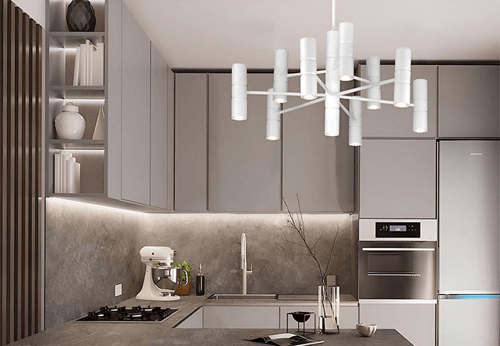 Lampada a sospensione bianca 268 199 02 Turbo Metal Lux