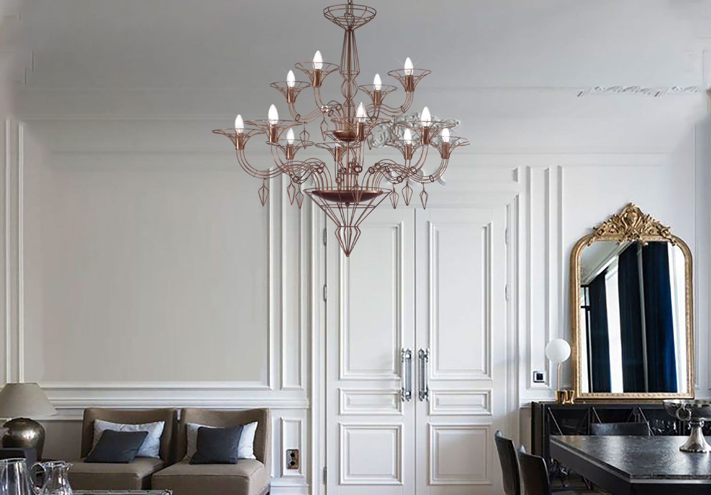 Lampada a sospensione brunito Dedalo 192 112 06 Metal Lux