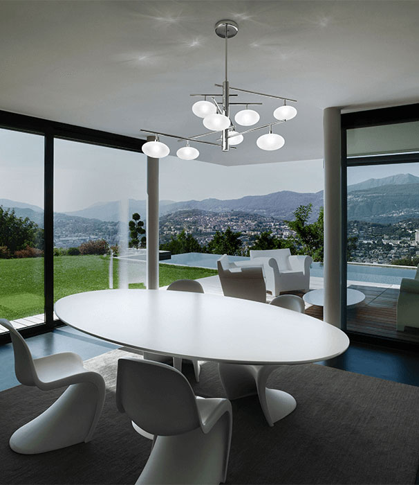 Lampada a sospensione cromo Dolce 260 188 02 Metal Lux