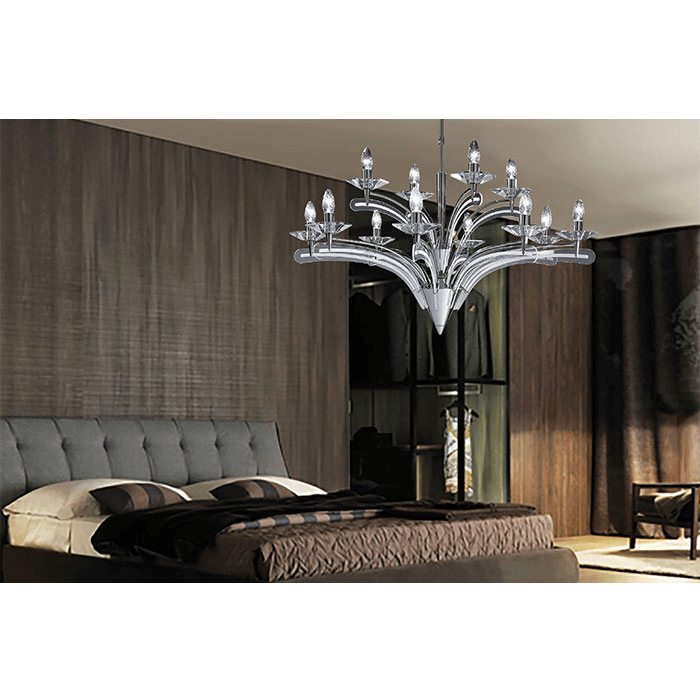 Lampada a sospensione cromo Icaro 197 112 Metal Lux