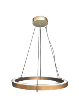 Lampada a sospensione dorata 269 100 05 Orbita Metal Lux
