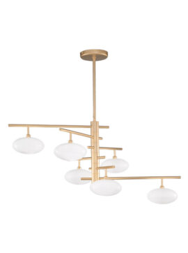 Lampada a sospensione dorata Dolce 261 166 02 Metal Lux