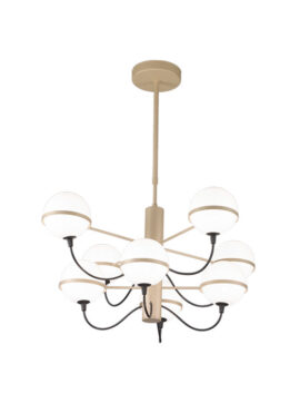 Lampada a sospensione dorata Giro 280 188 02 Metal Lux