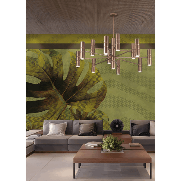 Lampada a sospensione dorata Turbo 268 112 04 Metal Lux