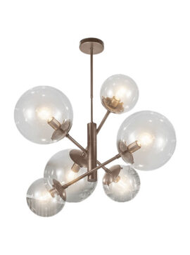 Lampada a sospensione in metallo brunito Global 262.180.04 Metal Lux