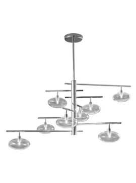 Lampada a sospensione in metallo cromo Dolce 260 188 01 Metal Lux