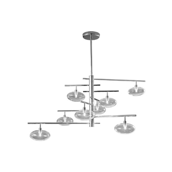 Lampada a sospensione in metallo cromo Dolce 260 188 01 Metal Lux