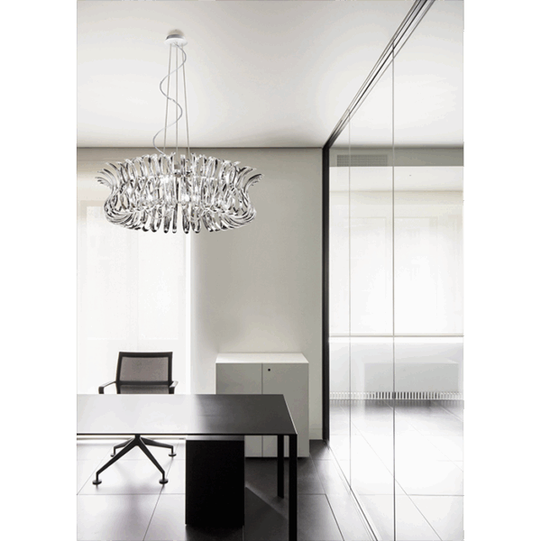 Lampada a sospensione in soggiorno moderno Wave 234 180 Metal Lux