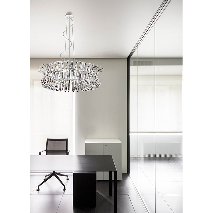 Lampada a sospensione in soggiorno moderno Wave 234 180 Metal Lux