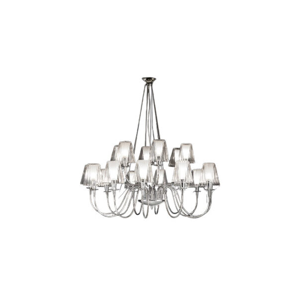 Lampada a sospensione in vetro Opera 180 115 42 Metal Lux