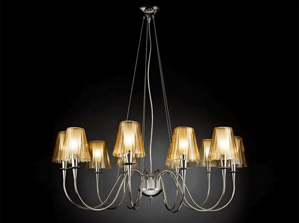 Lampada a sospensione in vetro colorato Opera 180 188 50 Metal Lux