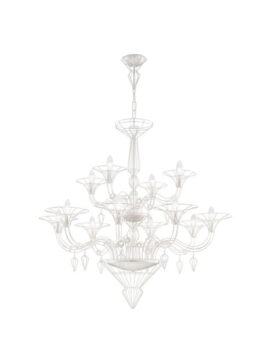 Lampada a sospensione metallo bianco Dedalo 192 112 03 Metal Lux