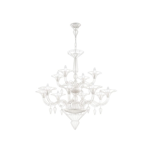 Lampada a sospensione metallo bianco Dedalo 192 112 03 Metal Lux