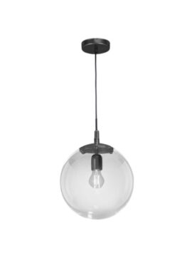 Lampada a sospensione metallo verniciato nero Global 262 540 03 Metal Lux