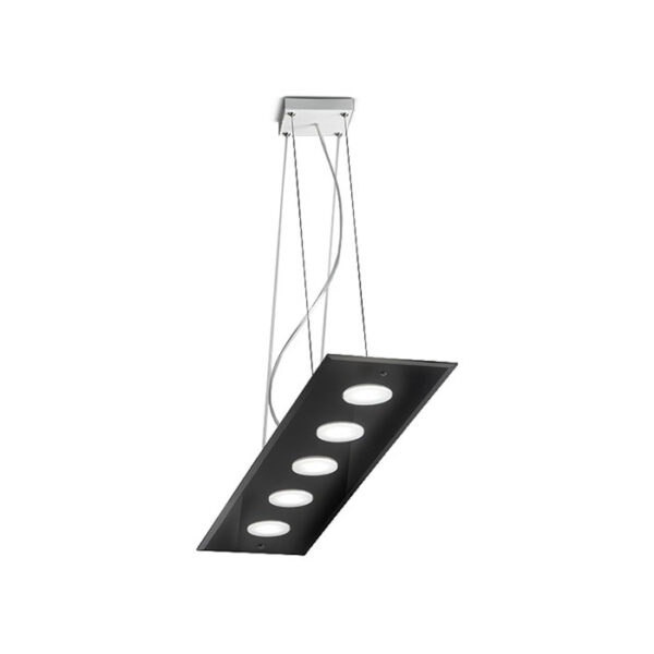 Lampada a sospensione nera Dado 259 105 03 Metal Lux