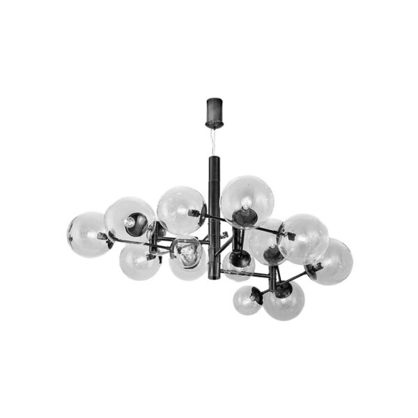 Lampada a sospensione nera Global 262 800 03 Metal Lux