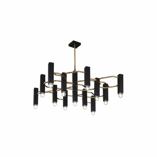 Lampada a sospensione nera Raster 265 113 03 Metal Lux
