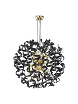 Lampada a sospensione vetro colorato nero Astro 206 180 03 Metal Lux