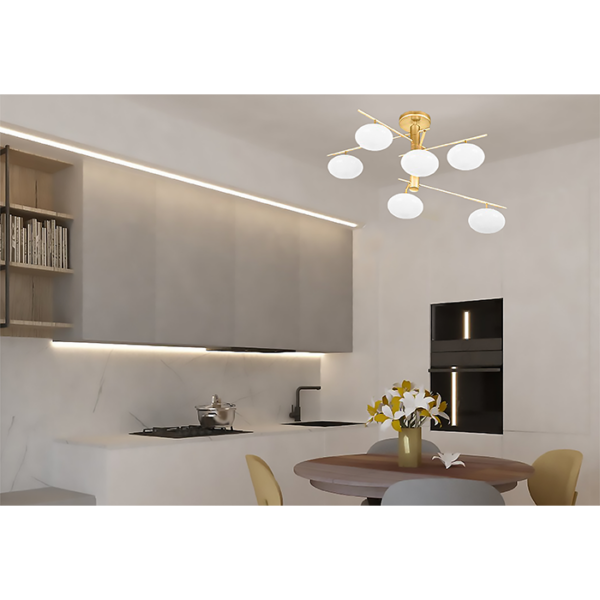 Lampada da soffitto dorata Dolce 261 366 02 Metal Lux