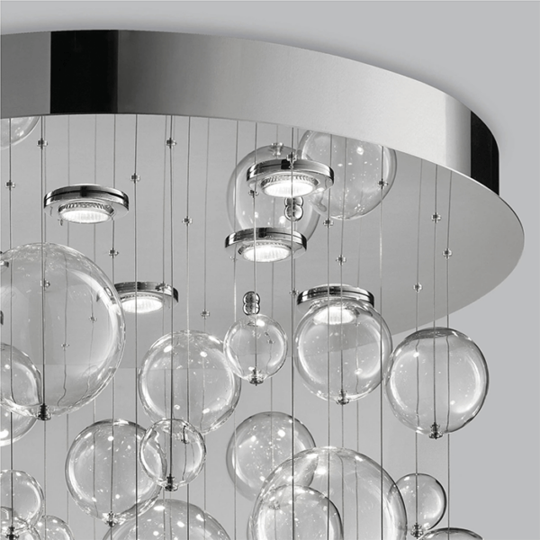 Lampada da soffitto in vetro trasparente Bolero 251 ‎080 01 Metal Lux