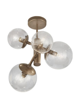 Lampada da soffitto metallo brunito Global 262 350 04 Metal Lux
